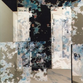 Projet Espace pictural Maquette, images de synthèse calculées sur VOXAR Partenariat I.R.I.T 1992