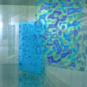 Maquette, superpositions de transparences. Images de synthèse (Logiciel Softimage) 1992